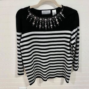 Alfred Dunner Black & Silver Sweater